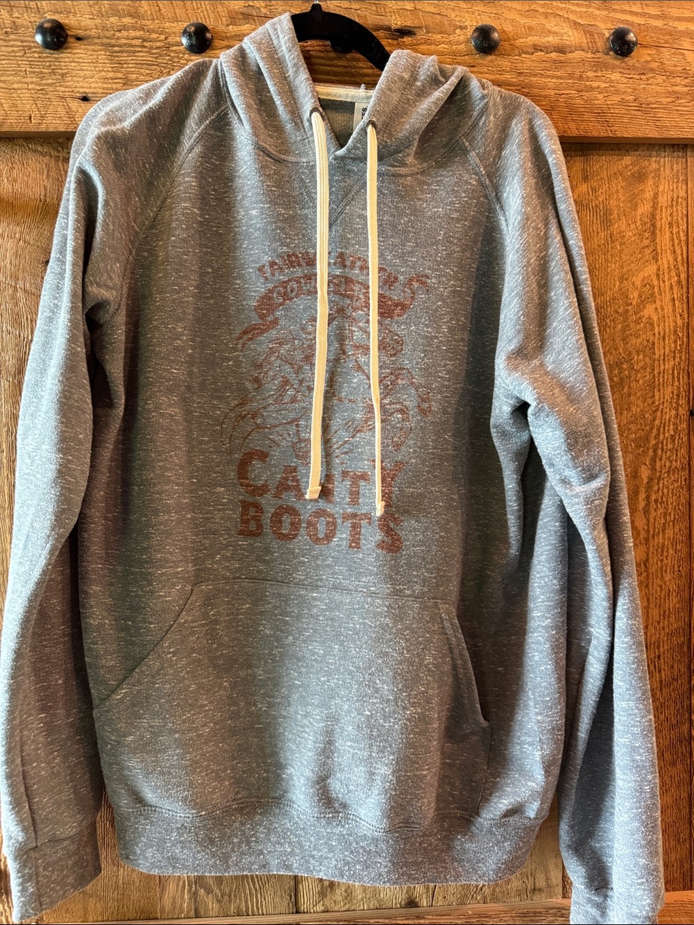 Jerzees Heather Gray Hooded Pullover with Logo